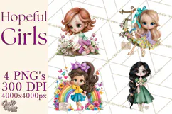 Encouragement Girls PNG Clipart, Inspirational Hope Product Image 1