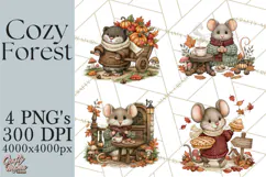 Sweater Weather Woodland Animals PNG Product Image 1