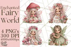 Whimsical Fairy World Clipart PNG Product Image 1