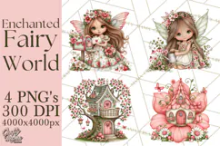 Whimsical Fairy World Clipart PNG Product Image 1