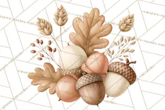Fall Animals Clipart PNG, Autumn Floral Designs Product Image 3