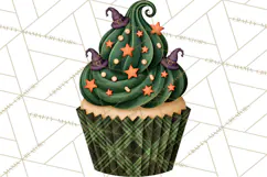 Halloween Cupcake Clipart PNG, Halloween Sweet Treats Product Image 3