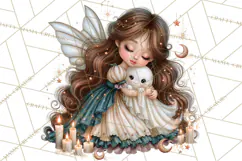 Midnight Halloween Fairy World PNG, Fall Fairies Product Image 3