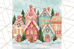 Merry And Bright Christmas Watercolor PNG Product Image 3