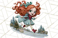 Christmas Tree Farm PNG Clipart, Santa & Elf Characters Product Image 3