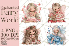 Whimsical Fairy World Clipart PNG Product Image 1