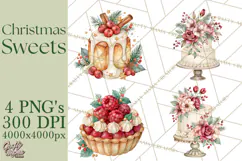Christmas Dessert Clipart PNG Product Image 1