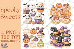 Spooky Halloween Desserts Clipart PNG Product Image 1