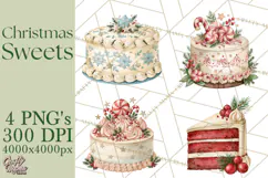 Christmas Dessert Clipart PNG Product Image 1