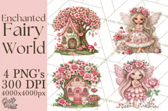 Whimsical Fairy World Clipart PNG Product Image 1