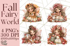 Enchanted Autumn Fairy World PNG, Fall Fairies Product Image 1
