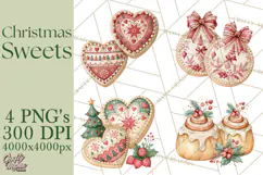 Christmas Dessert Clipart PNG Product Image 1