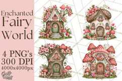 Whimsical Fairy World Clipart PNG Product Image 1