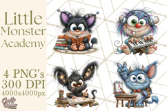 Little Monster Academy Clip Art PNG Product Image 1