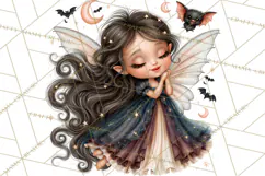 Midnight Halloween Fairy World PNG, Fall Fairies Product Image 4