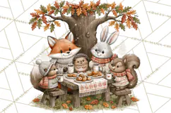 Sweater Weather Woodland Animals PNG Product Image 4
