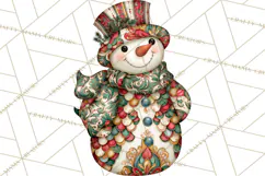Whimsical Christmas Snowman Clipart PNG Product Image 4