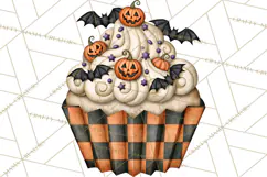 Halloween Cupcake Clipart PNG, Halloween Sweet Treats Product Image 4