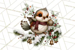 Vintage Christmas Clipart PNG, Christmas Retro Characters Product Image 3