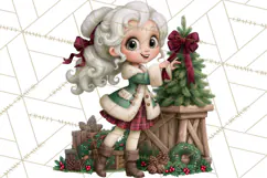 Christmas Tree Farm PNG Clipart, Santa & Elf Characters Product Image 4