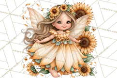 Sunflower Fairy World PNG, Fall Fairies Product Image 5