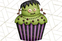 Halloween Monster Cupcake Clipart Png, Halloween Sweets Product Image 5