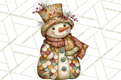 Whimsical Christmas Snowman Clipart PNG Product Image 5