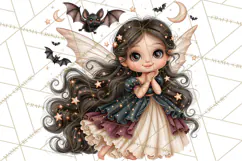 Midnight Halloween Fairy World PNG, Fall Fairies Product Image 5