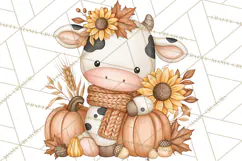 Fall Animals Clipart PNG, Autumn Floral Designs Product Image 5