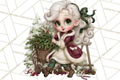 Christmas Tree Farm PNG Clipart, Santa & Elf Characters Product Image 5