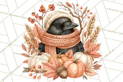 Fall Animals Clipart PNG, Autumn Floral Designs Product Image 2