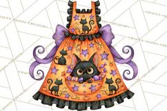 Bright Halloween Kitchen Clipart PNG, Spooky Aprons Mixers Product Image 2