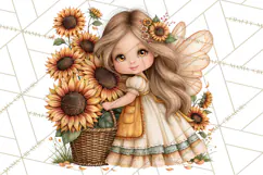 Sunflower Fairy World PNG, Fall Fairies Product Image 2