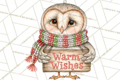 Christmas Animal Clipart PNG, Festive Animals Sign Clip Art Product Image 2