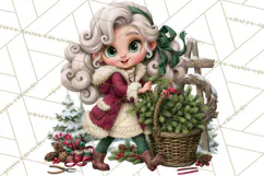 Christmas Tree Farm PNG Clipart, Santa & Elf Characters Product Image 2