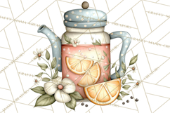 Citrus Kitchen Cottagecore PNG, Rustic Citrus Clipart, Lemon Product Image 2
