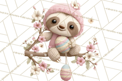 Yarn Animal Easter Clipart, Knitted Plush Easter Animals Png Product Image 3