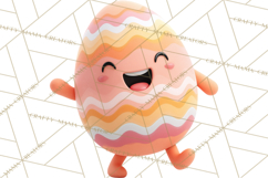 Cute Easter Egg Characters PNG, Adorable Spring Egg Clipart Product Image 3