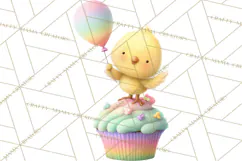 Pastel Birthday Clipart, Cute Party Animals PNG Product Image 3