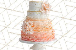 Birthday Cake Clipart, Tiered Cake PNG, Drip Cake PNG Product Image 3
