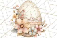 Vintage Easter Props Clipart PNG, Easter Eggs Printable Product Image 5