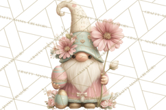 Easter Gnomes Clipart, Cute Bunny Hats, Pastel Eggs Png Product Image 2