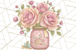 Valentine Picnic Party Clipart, Pink Heart Picnic PNG Product Image 2