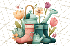 Spring Garden Tools Clipart, Cute Gardening Tools PNG Product Image 2