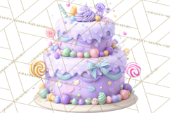 Cartoon Birthday Cake Clipart, Cute Realistic Cake PNG Product Image 3