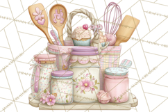 Valentine Picnic Party Clipart, Pink Heart Picnic PNG Product Image 3