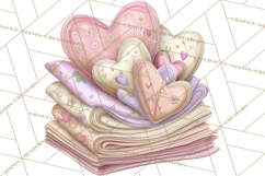 Valentine Picnic Party Clipart, Pink Heart Picnic PNG Product Image 4