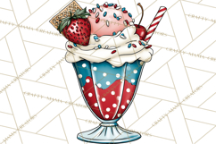 4th of July Retro Diner Clipart, Patriotic Americana Diner Product Image 4