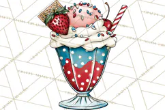 4th of July Retro Diner Clipart, Patriotic Americana Diner Product Image 4