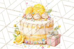 Cartoon Birthday Cake Clipart, Cute Realistic Cake PNG Product Image 5